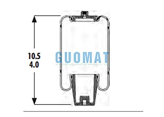 1S5-038 Goodyear Cab Suspensión Primavera de aire ASC-08-7-194 Bolsa de aire de goma de pistón para camiones comerciales