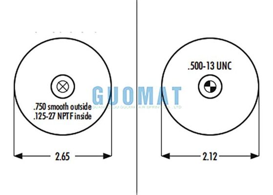 1S5-038 Goodyear Cab Suspensión Primavera de aire ASC-08-7-194 Bolsa de aire de goma de pistón para camiones comerciales