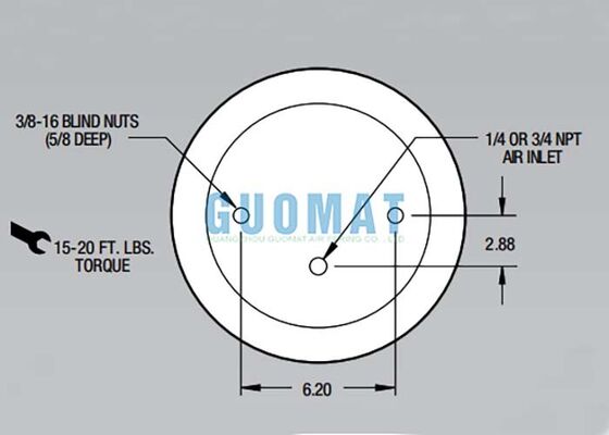 1T15M-2 de estilo Firestone Air Shock W01-358-9042 Muelles de suspensión de aire para absorción de choques