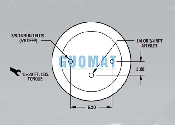 W01-358-9056 Firestone Suspensión Primavera de aire 1T15M-4 Bolsas de aire para camiones pesados