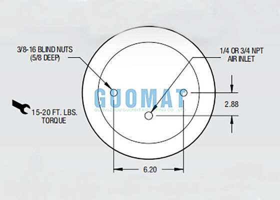 W01-358-9108 Firestone Rolling Lobe Air Spring 1T15M-9 Trailer Air Suspension Balloon