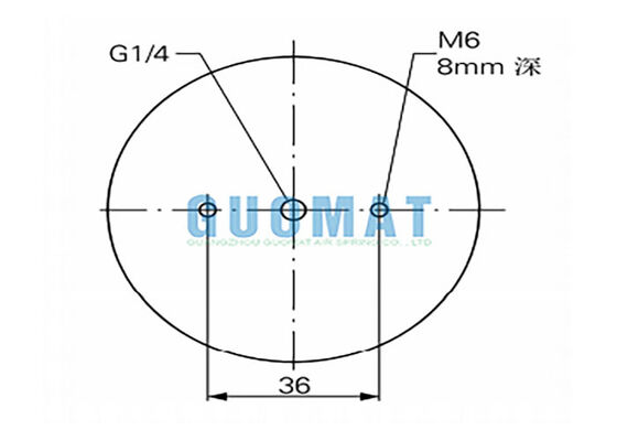 2 3/4" x 2 Fuelle de goma FD 22-4 DI CR Contitech Bolsa de aire con aislamiento de vibración de precisión