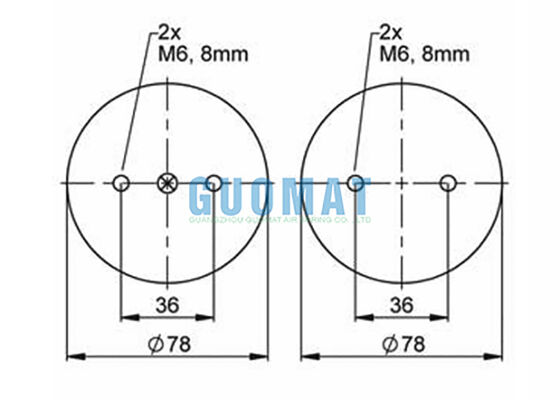 FD 22-4 DI CR Contitech Industrial Rubber Air Spring EB-80-45 FESTO El cilindro de las cuerdas