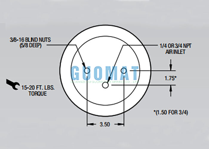 W01-358-5712 Firestone Sistema de suspensión de aire de fuelle para camión 1T14C-7