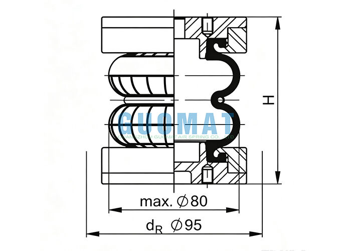 FD 22-4 DI CR Contitech Industrial Rubber Air Spring EB-80-45 FESTO El cilindro de las cuerdas