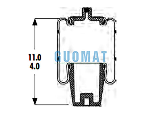 1S4.5-107 ASC-08-7-194 Bolsa de suspensión de aire de caucho Goodyear W023587080 Muelle neumático Firestone para camión y remolque